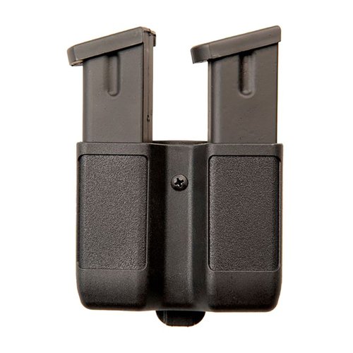 Der DOUBLE MAG CASE von BLACKHAWK bietet Platz für mehrere Magazine, hat eine integrierte Spannfeder für sicheren Halt und passt an verschiedene Gürtelbreiten.
