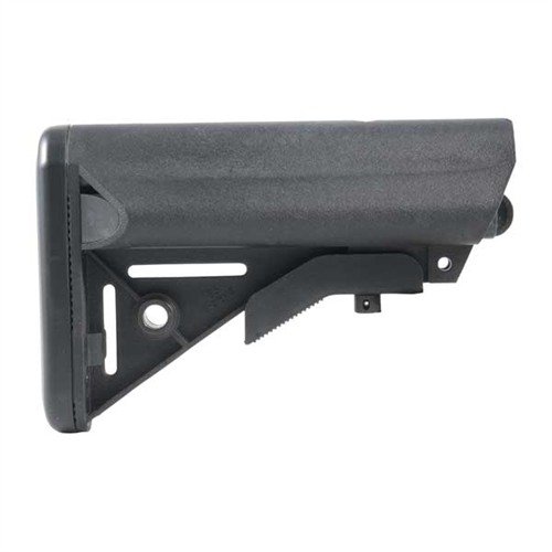 Der AR-15 Enhanced SOPMOD Stock bietet verbesserten Cheekweld, wasserdichte Aufbewahrung für Batterien und eine rutschfeste Gummischaftkappe für mehr Komfort.