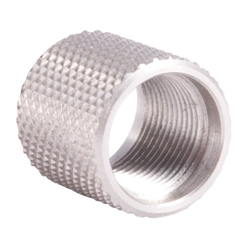 .635 und .640 Pencil Thread Protectors schützen deine Mündung vor Schäden. Einfach zu installieren, mit knurled Oberfläche für schnellen Griff und aus Edelstahl.