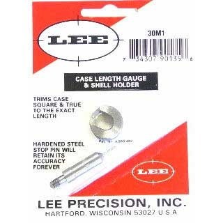 Der CASE LENGTH GAUGE von LEE PRECISION ist eine präzise und einfache Lösung, um die Länge zu trimmen und den Fallmund zu begradigen. Ideal für deine .30 M1 Carbine!