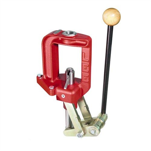 Die LEE Classic Cast Press bietet robuste Gusseisenkonstruktion, verstellbare Handhabung, automatische Zündhülsenarm und vielseitige Einsatzmöglichkeiten für präzises Nachladen.