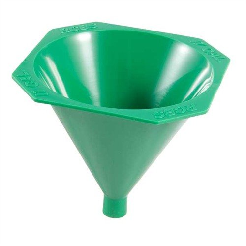 Der RCBS Powder Funnel für 17 bis 20 Kaliber hat ein spezielles Drop Tube, eine anti-statische Oberfläche und einen quadratischen Rand, der ein Umkippen verhindert.