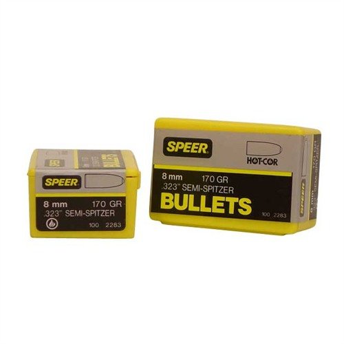 Die HOT-COR 8MM (0.323") 170GR Semi-Spitzer Geschosse bieten durch die direkte Gussmethode eine hohe Konsistenz und exzellente Präzision für deine Schüsse.