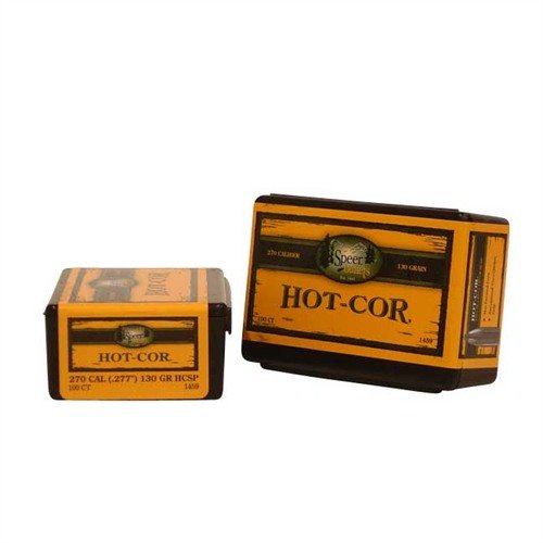 Die HOT-COR 270 Kaliber Soft Point Geschosse bieten durch die direkte Gussmethode eine zuverlässige Leistung und hervorragende Präzision für dein Schießen.