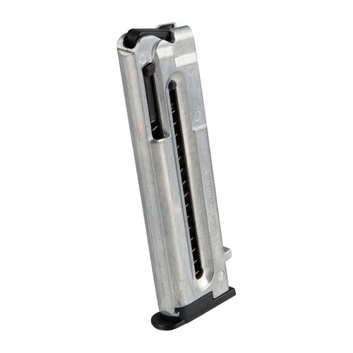 Das GSG M-1911 10RD 22LR Magazin ist die perfekte Ersatz- oder Zusatzmagazin mit 10 Schuss, Aluminium-Gehäuse und einfacher Handhabung dank Fingerhilfe.