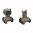 AR-15 Klappvisier-Set Dark Earth