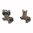 AR-15 Klappvisier-Set Dark Earth