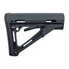 Der MAGPUL AR-15 CTR Stock bietet eine stabile Verbindung, schnelle Längenverstellung und Komfort durch die gummierte Schulterstütze, ideal für dein Gewehr.