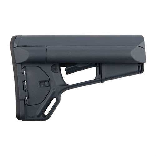 Der AR-15 ACS Stock bietet zusätzlichen Stauraum, einen komfortablen Wangenauflage und ein sicheres Dual-Lock-System für optimale Anpassung und Nutzung.