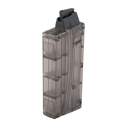 Das AR-15 10RD Sonic Weld Magazin 22LR bietet eine robuste, schraubenlose Bauweise, eine klare Rauchfarbe zur schnellen Rundenzählung und Nylon-Futterlippen für zuverlässiges Zuführen.
