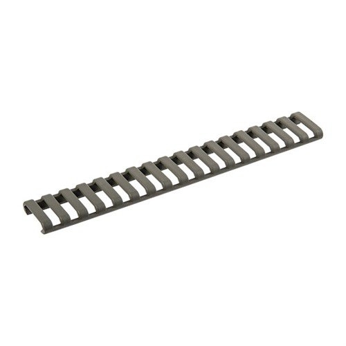 Der flexible MAGPUL AR-15 Picatinny Ladder Rail Panel schützt vor Schmutz, verbessert den Grip und verhindert, dass scharfe Kanten in die Hand graben.