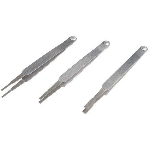 Die 3-teiligen Diamond Tip Pivot Handle Tweezers aus chirurgischem Edelstahl bieten präzisen Halt für kleine Teile und erleichtern das Arbeiten an AR-Lower.