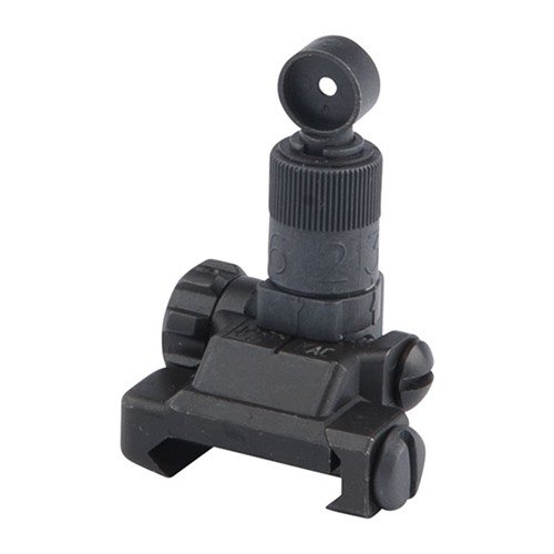 Der KAC 600 Meter Micro Rear Sight bietet präzise Anpassung, ist extrem robust und hat ein niedriges Profil, perfekt für schnelle Zielerfassung von 200 bis 600 Metern.