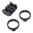 Taschenlampenhalterung V-Block & Ringe, schwarz