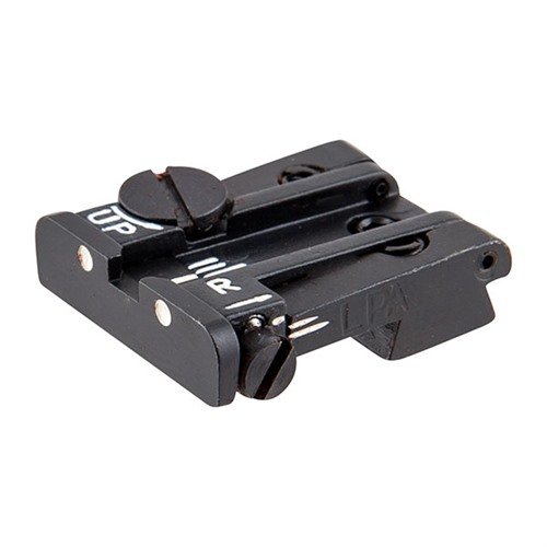 Mit der BERETTA Adjustable Rear Sight von L.P.A. kannst du deine Pistole einfach aufwerten. Sie passt in die vorhandene Dovetail, ist aus solidem Stahl und ermöglicht präzise Anpassungen.