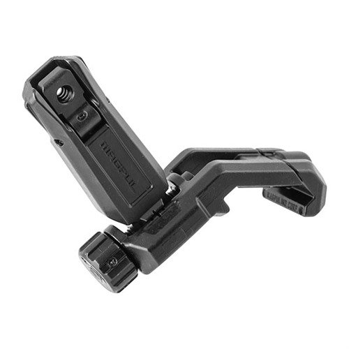 Der MBUS Pro Offset Rear Sight bietet eine robuste Melonited Stahlkonstruktion, werkzeuglose Windeneinstellung und duale hintere Aperturen für präzises Zielen.