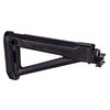 Der Magpul MOE AK Stock bietet eine optimierte feste Schulterstütze mit internem Stauraum, QD Sling Swivel Platzierung und einem stoßdämpfenden Gummischulterpolster.