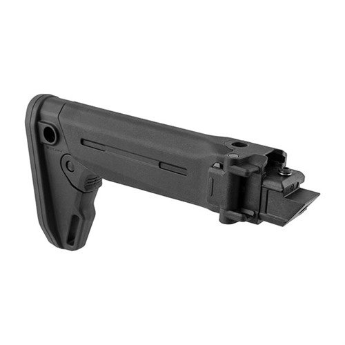 Der Magpul Zhukov-S Stock ist ein faltbarer, teleskopierbarer Schulterstütze für AK-47/74 mit QD Sling-Mounts, modularen Wangenauflagen und stoßdämpfendem Gummi.