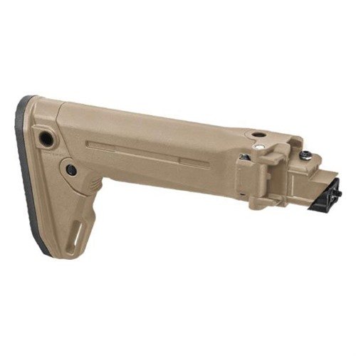 Der Magpul Zhukov-S Stock bietet eine faltbare, teleskopierbare Lösung für deinen AK-47/74 mit QD-Sling-Mounts und einem stoßdämpfenden Gummischulterpolster.