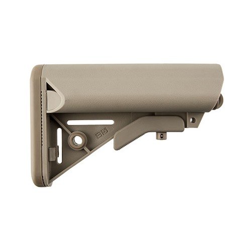 Der AR-15 Enhanced SOPMOD Stock bietet verbesserten Cheekweld, wasserdichten Stauraum für Batterien und eine rutschfeste Gummischulterpolsterung für optimalen Komfort.