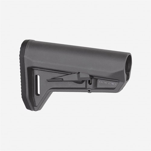 Der MAGPUL AR-15 MOE SL-K Stock ist leicht, kompakt und bietet eine einfache Handhabung mit einem gummierten Rückstoßpad und einem bequemen Wangenauflage.