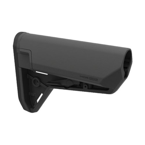 Der MOE SL-S Carbine Stock von MAGPUL bietet eine schlanke Bauweise, verbesserten Wangenauflage, 10m wasserdichten Stauraum und ist ideal für Body Armor.