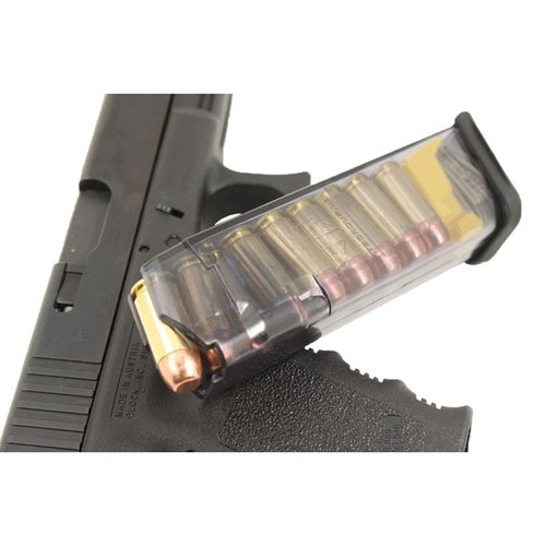 Das TRANSLUCENT MAGAZINE für GLOCK® 22 bietet Sichtbarkeit, Zuverlässigkeit und einfache Reinigung, während es extremen Bedingungen standhält.