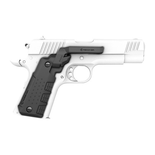 Der CG11 Clip & Grip für die kompakte 1911 bietet einen integrierten, verstaubaren Clip, bleibt holsterkompatibel und ermöglicht einen schnellen Wechsel der Trageweise.