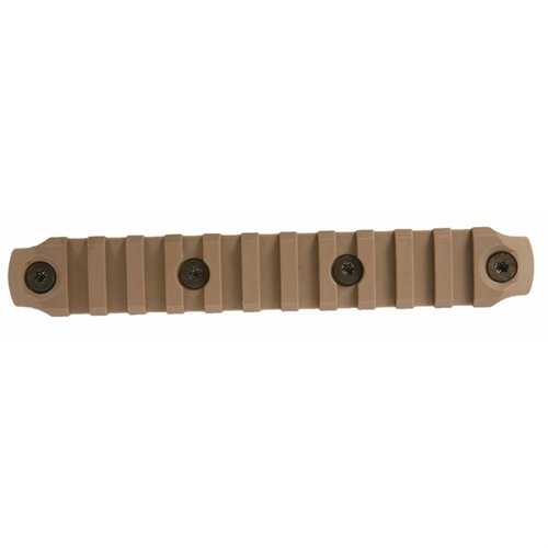 Die KEYMOD Picatinny Rail Sections sind leicht, robust und aus korrosionsbeständigem Edelstahl gefertigt. Sie passen auf alle KeyMod-Oberflächen und bieten eine snag-resistant Konstruktion.