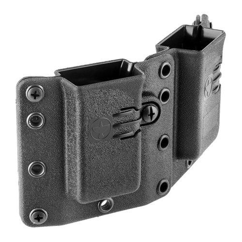 Der COPIA Double Magazine Carrier bietet eine bequeme und verdeckte Trageweise für fast alle 9/40 Handfeuerwaffen mit einem innovativen, ambidextrous Design.