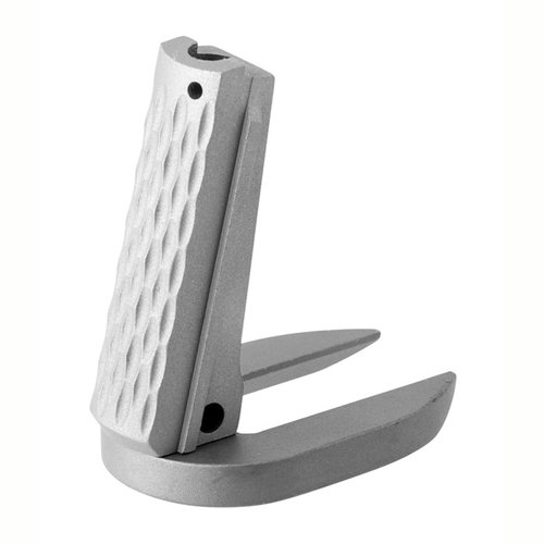 Entdecke das Fusion Firearms 1911 Chain-link Mainspring Housing MagWell aus Edelstahl, perfekt für volle Größe und Commander 1911 Pistolen.