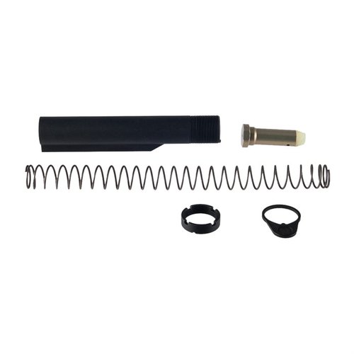 Das Aero Precision AR .308 M5 Carbine Buffer Tube Kit bietet einen robusten 7075-T6 Aluminium-Rohr mit 6 Positionen, inklusive .308 Buffer, Feder und Zubehör.