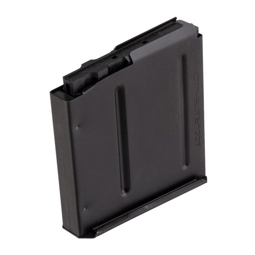 Das Accurate-Mag AICS-Pattern Magazin für 30-06 Springfield bietet eine präzise, zuverlässige Fütterung, ist aus Stahl gefertigt und hat eine 5-Schuss-Kapazität.
