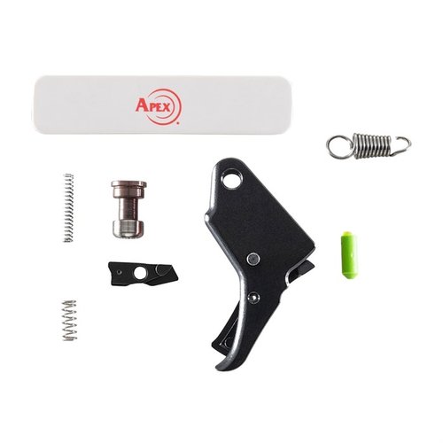 Verbessere den Abzug deiner S&W M&P M2.0 Shield mit dem Apex Tactical Kit: 2 Pfund weniger Abzugsgewicht, 20% weniger Vor- und Nachlauf, und alle Werkssicherheiten bleiben erhalten.