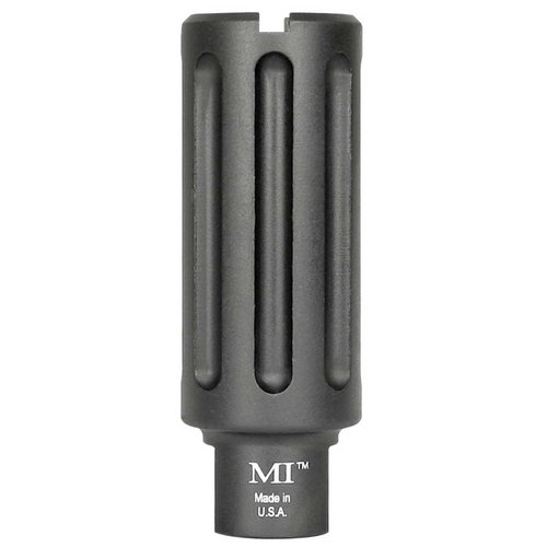 Der AR-15 Blast Can Compensator von Midwest Industries leitet Mündungsblitze nach vorne, schützt deine Hände und ist perfekt für kurze Gewehre und AR-Pistolen.