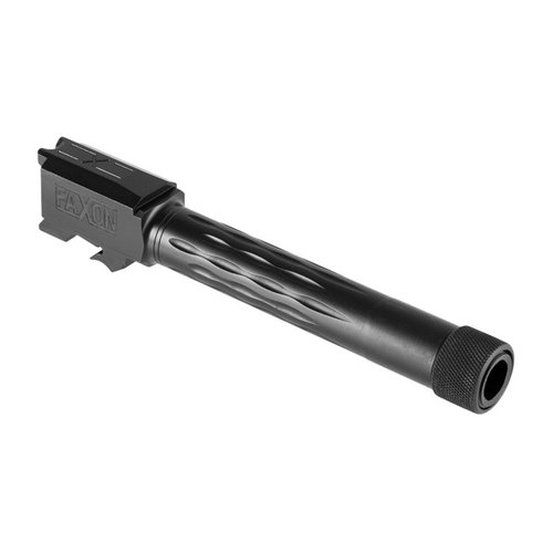 Verbessere die Präzision deiner M&P 2.0 mit dem Faxon 9mm Luger Flame Fluted Barrel aus 416-R Edelstahl, konventionellem Zug und 11-Grad Kronen.