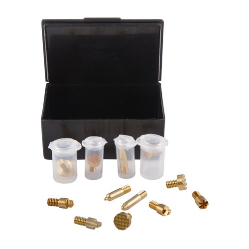 Das DELUXE STIPPLING TIP KIT bietet 12 hochwertige Messing-Spitzen für individuelle Texturen, effiziente Wärmeübertragung und praktischen Transport in einer stabilen Box.