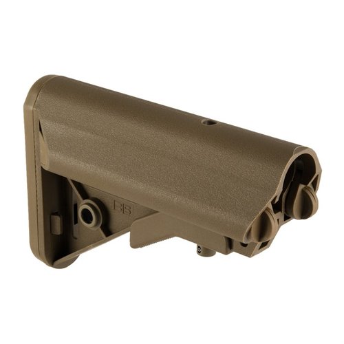 Der AR-15 SOPMOD Stock bietet verbesserten Cheekweld, wasserdichte Fächer für 2 AA oder 3 CR-123 Batterien und ein sicheres, rutschfestes Design.