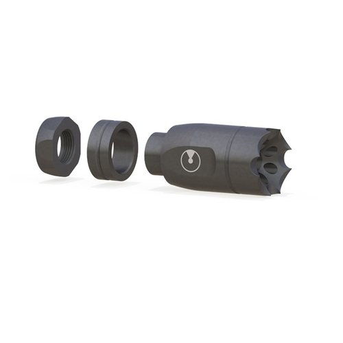 Der Ultradyne Athena Linear Compensator verbessert dein Gewehr kosteneffektiv, reduziert den Geräuschpegel und ist kompatibel mit Dynamount Front sights.