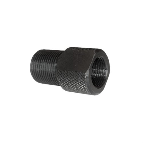 Mit dem GrovTec Thread Protector Converter kannst du mühelos einen 1/2"-28 Mündungsgewinde auf ein 5/8"-24 Mündungsgerät anpassen – schnell und einfach!