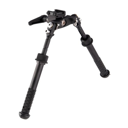 Der GEN 2 CANT AND LOC (CAL) Bipod bietet eine Höhenverstellung von 4,75 bis 9 Zoll, 5 Beinpositionen und eine stabile Konstruktion aus 6061-T6 Aluminium.