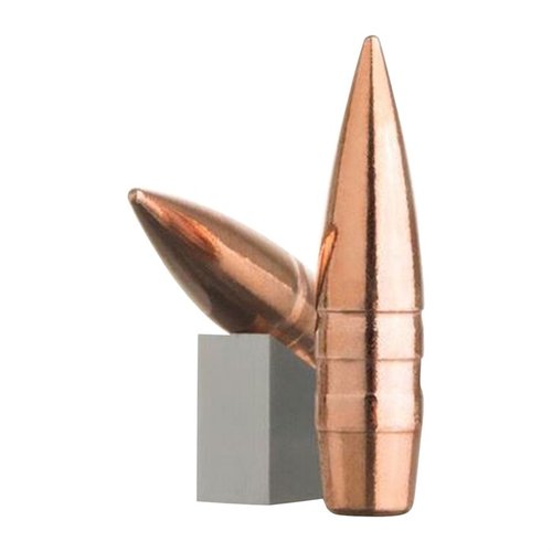 Die 30 CALIBER (0.308") MATCH SOLID COPPER BOAT TAIL BULLETS bieten höchste Präzision durch CNC-Bearbeitung und eliminieren Fertigungsvariationen für konstante Leistung.