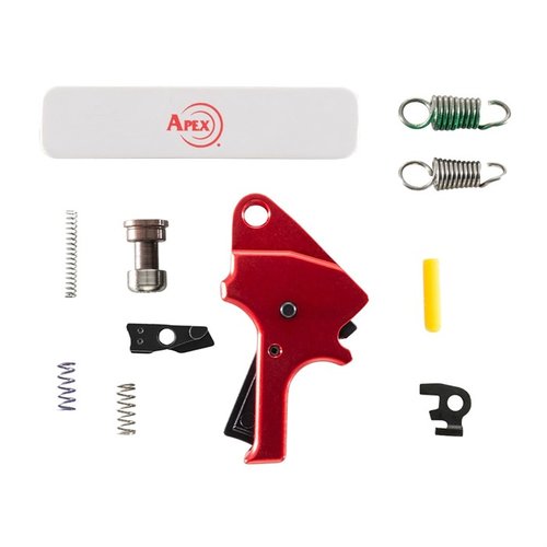 Der SMITH & WESSON M&P M2.0 Red Flat Face Forward Set Trigger Kit reduziert Pre-Travel und Over Travel, bietet eine bessere Hebelwirkung und sorgt für einen sanften Abzug zwischen 4-6lb.