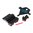 Voll verstellbares Kimmen‑und‑Korn‑Set, hinten schwarz / vorne Fiber‑Optik