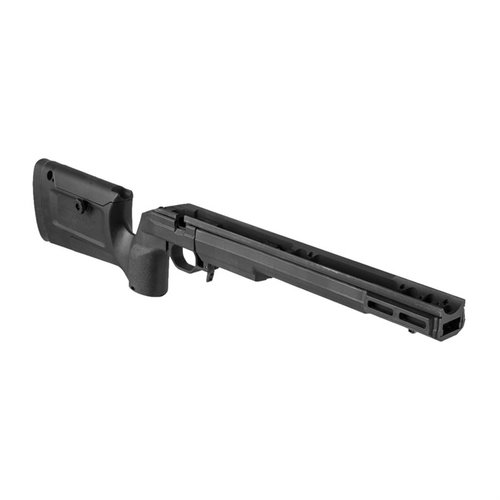 Das Kinetic Research Group Howa 1500 Bravo Chassis bietet eine stabile Aluminium-Rückgratstruktur, verstellbare Wangenauflage und ist M-LOK-kompatibel.
