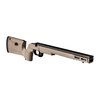 Das Howa 1500 Bravo Chassis aus Aluminium und Polymer bietet Stabilität, M-LOK-Kompatibilität, verstellbare Wangenauflage und ist in Schwarz oder FDE erhältlich.