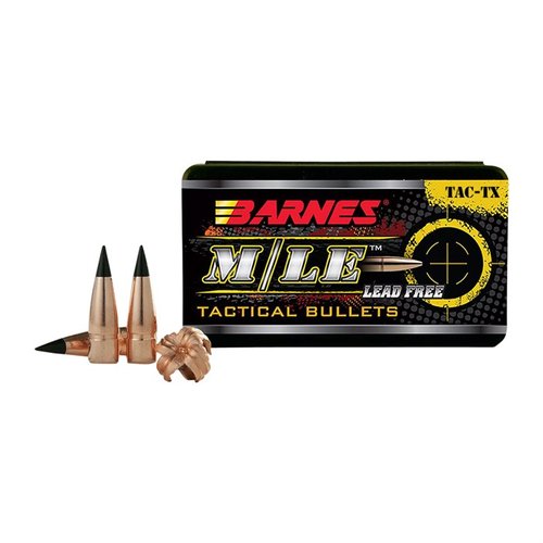 Die BARNES TAC-TX 30 Kaliber Geschosse bieten präzise Genauigkeit, kontrollierte doppelte Durchmesser-Expansion und hervorragende Gewichtserhaltung.