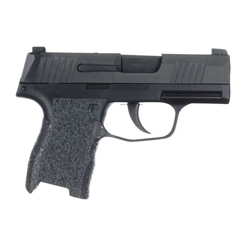 Die TALON Grips für die Sig Sauer P365 bieten vollständige Seitenabdeckung, Schutz unter dem Abzug und eine sichere Griffläche am Rücken für optimalen Halt.