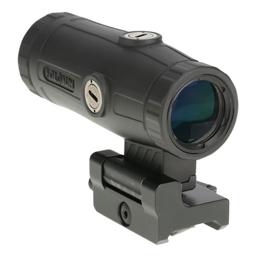 Der Holosun HM3X Magnifier bietet dir eine nahtlose Umstellung von unvergößert auf 3X Vergrößerung, klare Sicht und großzügigen Augenabstand.