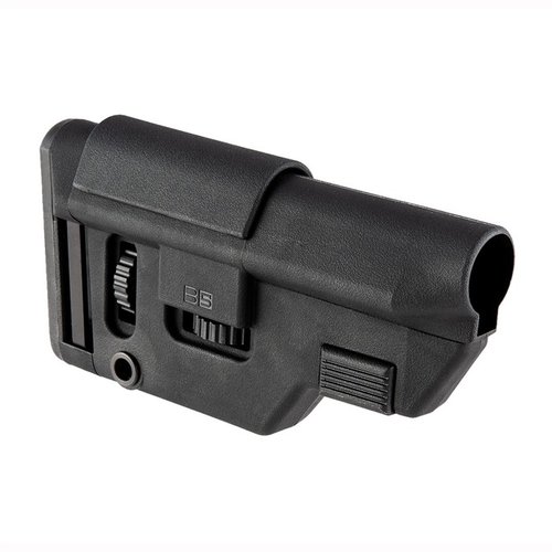 Der B5 Systems Precision Stock bietet werkzeuglose Anpassungen von Längen- und Wangenhöhe, ist mit Law Tactical Folding Stock Adapter kompatibel und hat M-LOK-Befestigungen.